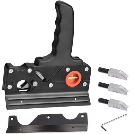 Eewudwok Chamfer Plane, Hand Chamfering Wood Planer, Premium Woodworking Edge Corner Flattening Tool Aluminum Alloy Plane with Handle for Quick Edge Eewudwok