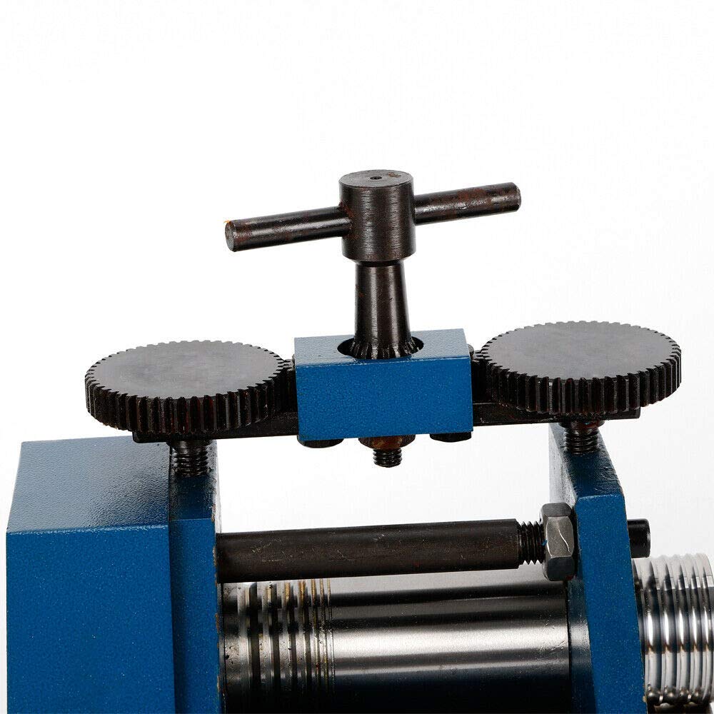 Jewelry Rolling Mill Machine 3 inch 75mm Manual Combination Rolling Mill Gear Ratio 1:6 Presser Rolling Mills for Jewelry Making Square Wire Flat Gdrasuya10