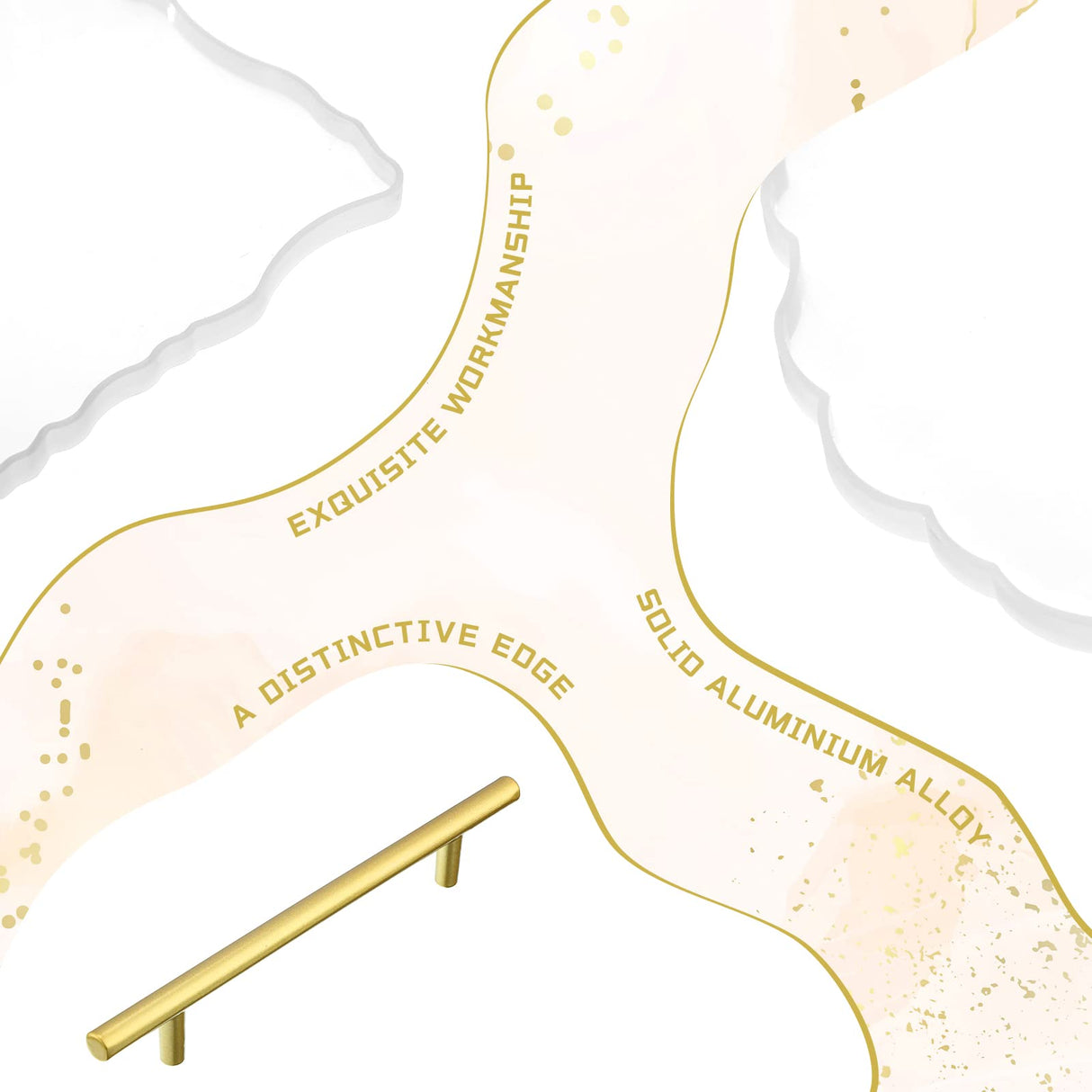 Resin Tray Molds and Gold Handles Set Silicone Tray Mold Irregular Casting Agate Epoxy Molds for DIY Crafts Making Faux Agate Tray Serving Board Home Hoolerry