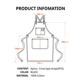 carrotez Durable Goods - Heavy Duty Canvas Work Apron [2nd Generation], Barber apron, Cotton Canvas Cross Back Adjustable Apron with Pockets, carrotez