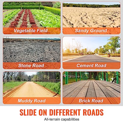 VEVOR Drywall Cart, 1500 LBS Panel Dolly Cart with 36.02" x 24.02" Deck and 5" Swivel Wheels, Heavy-Duty Drywall Sheet Cart, Handling Wall Panel, VEVOR