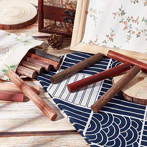 PH PandaHall 4 X 1/2 Inch Wood Dowel Rods, 12 Colors Wood Pen Blank Wooden Carving Blocks Wood Stick Pen Blank Cut Offs for Pen Turners Engraving PH PandaHall