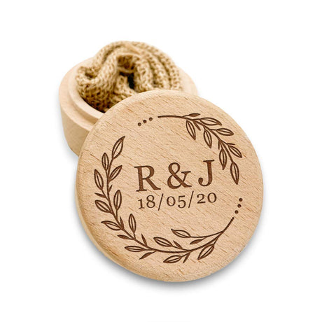 Personalized Ring Box Wedding Ring Box for Anniversary Wedding Engagement Personalized Gifts Wood Proposal Ring Box for Women Men Boyfriend Couple EDSG