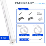 Barrina T5 3FT LED Shop Light, 1900lm,5000K Daylight White, 16W Utility Light Fixture, Ceiling and Under Cabinet Light for Workshop Garage, Corded Barrina