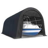 MELLCOM Portable Garage, 12' x 20' x 9.8' Heavy Duty Carport with All-Steel Metal Frame and Round Style Roof, Anti-Snow Car Canopy for Car, Truck, MELLCOM