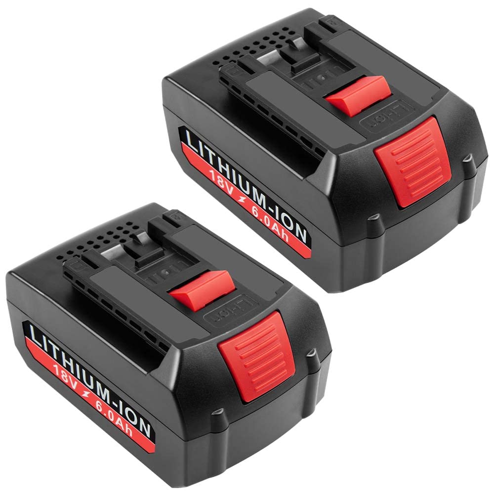 [2Pack] 18V 6.0 Ah! HIGH-Output Battery for Bosch 18V Battery Lithium BAT609 BAT609G BAT610G BAT611 BAT612 BAT618 BAT618G BAT619 BAT619G BAT622 - WoodArtSupply