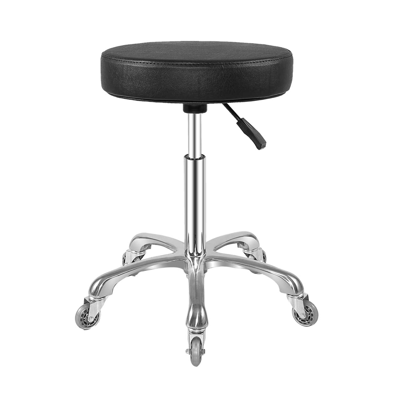 Ainilaily Rolling Stool with Wheels, Heavy Duty Hydraulic Stool for Shop Guitar Lab Tattoo Workbench Medical,Adjustable Massage Swivel Stool Chair