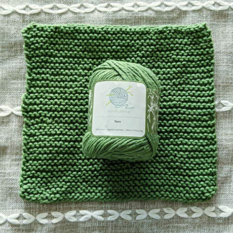 Mindfulness Flora Beginners Knitting Kit, Includes 100% Cotton Knitting Yarn, Circular Knitting Needles, Yarn Needle - Make Washcloths - Knit kit for mindfulknits