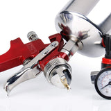 BANG4BUCK High Performance HVLP Gravity Feed Spray Gun with 1.4mm 1.7mm 2.5mm Fluid Tips, 1000cc Aluminum Cup for Auto Paint, Primer, Clear/Top Coat B4B BANG 4 BUCK