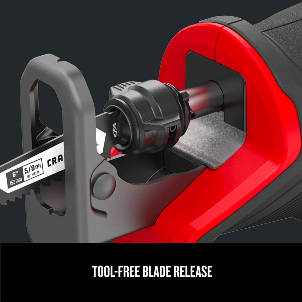 CRAFTSMAN V20 Reciprocating Saw, Cordless, 3,000 RPM, Variable Speed Trigger, Quick Easy Blade Change, Bare Tool Only (CMCS300B) Craftsman