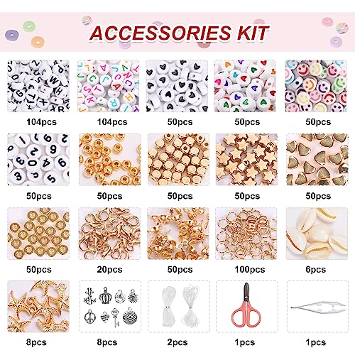 Quefe Clay Beads, 20000pcs, 160 Colors, Clay Bead Bracelet Making, Flat Round Polymer Heishi Beads Kit, DIY Craft Jewelry Making Gifts QUEFE