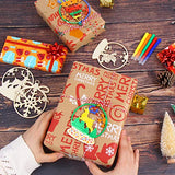 KIMOBER 30PCS Christmas Wooden Slices,Christmas Tree Ornaments,Unfinished Blank Cutouts for Christmas Decoration,Kids DIY Crafts KIMOBER