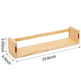 Fixwal Nursery Book Shelves, 23.6 Inch Floating Bookshelves for Wall Set of 3, Baby Nursery Decor, Solid Wood Wall Mounted Shelves for Books, Toys Fixwal