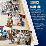 U.S. Art Supply 24 x 48 inch Stretched Canvas 12-Ounce Primed 3-Pack - Professional White Blank 3/4" Profile Heavy-Weight Gesso Acid Free Bulk Pack - U.S. Art Supply