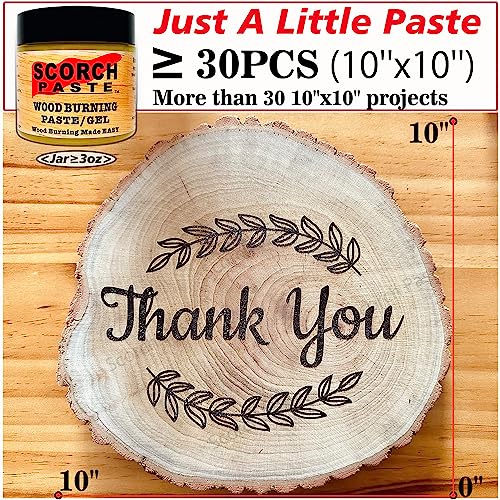 Scorch Paste - Wood Burning Paste, Wood Burning Gel for Crafting & Stencil, Stable Heat Activated Paste, Accurately & Easily Burn Designs on Wood, Scorch Paste