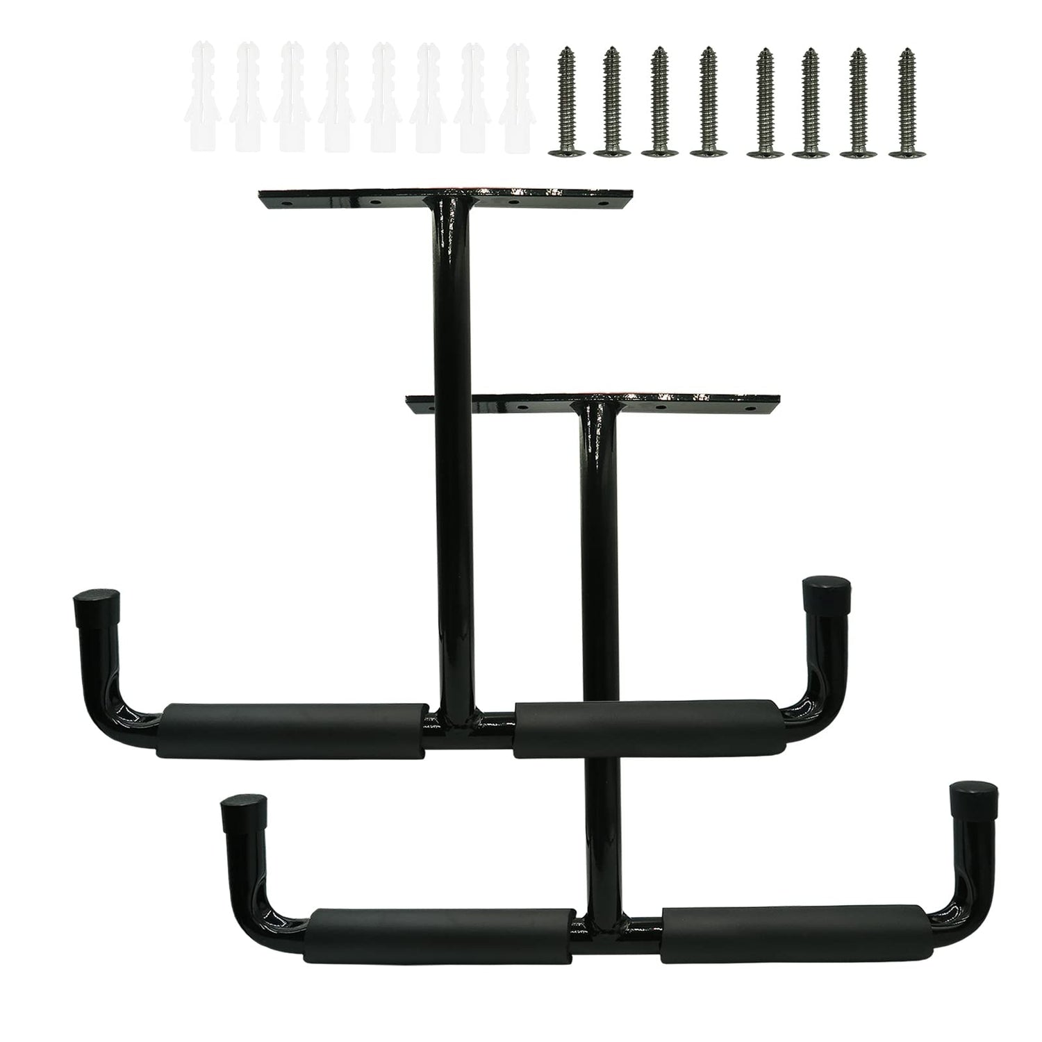 Fpz-bd Black 16.5 Inch Garage Ceiling Storage Racks,Heavy Duty Overhead Garage Storage Rack for Bike,Pipe,Ladder,Wood(2Pack,Gray,Included Plastic Fpz-bd