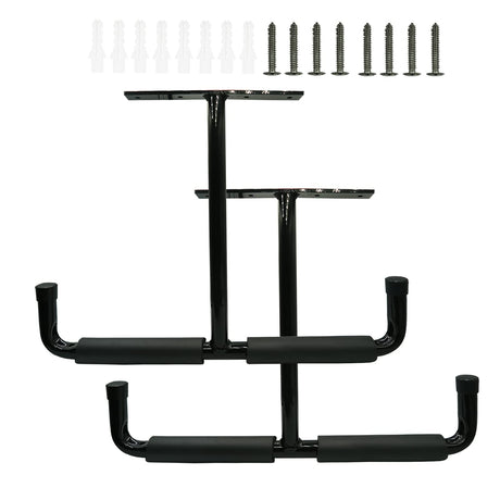 Fpz-bd Black 16.5 Inch Garage Ceiling Storage Racks,Heavy Duty Overhead Garage Storage Rack for Bike,Pipe,Ladder,Wood(2Pack,Gray,Included Plastic Fpz-bd