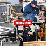 MELOTOUGH 16 Inch Tool Bag Canvas Tool Tote Bags with Zipper Heavy Duty Portable Tool Bag Organizer for Electrician,Plumbing,Technician,HVAC (Black) MELOTOUGH