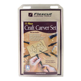Flexcut Carving Tools, Craft Carver Set, 10 Carving Blades and Interchangeable ABS Handle Included (SK107) FLEXCUT