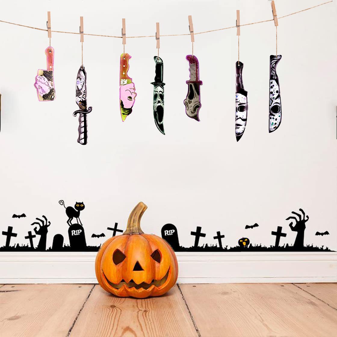 HyzaPhix Dagger Resin Molds Keychain Epoxy Casting Mold Scary Knife Silicone Mold Jewelry Making Supplies Michael Myers for DIY Pendant Horror HyzaPhix