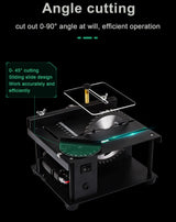 Mini Sliding Table Saw Woodworking DIY Hobby Model Cutting Bench Saw Household for Metal,Wood,PVC Plastic,Acrylic Cutting Futchoy