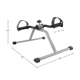 Under-Desk Stationary Bike - Indoor Below-Desk Exercise Pedal Fitness Machine for Legs, Physical Therapy, and Calorie Burn by Wakeman (Black and Wakeman