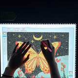 HSK A4 LED Light Box Light Pad Lock/Unlock Modes Touch Dimmer Button Dimmer 5 Level Brightness Led 7000 Lux for Tatoo,Trace, Drawing,Animation, HSK