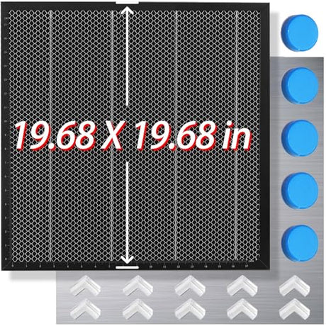 YOOPAI Honeycomb Laser Bed 500x500mm Honeycomb Working Table with Aluminum Panel for Laser Cutter Engraver Accessories, Desktop Protection, Fast Heat YOOPAI