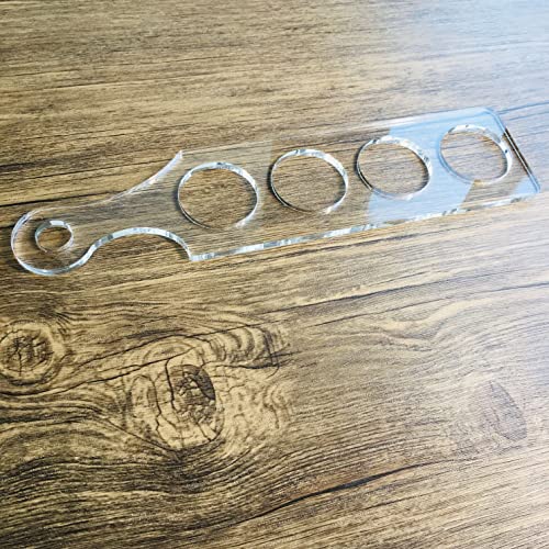 Clear Acrylic Flight Paddle Template, Woodworking Router Template, Modern Beer Flight Template Phocaea