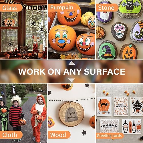 LANRENWENG Acrylic Paint Marker Pens 60 Color Painting Markers for Christmas Rock Painting with Canvas Bag, Stone, Ceramic, Glass, Wood, Fabric, LANRENWENG