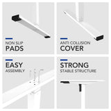 SANODESK Electric Standing Desk 48 x 24 Inches, Height Adjustable Stand Up Desk w/2-Button Controller, Ergonomic Computer Desk for Home Office, White SANODESK