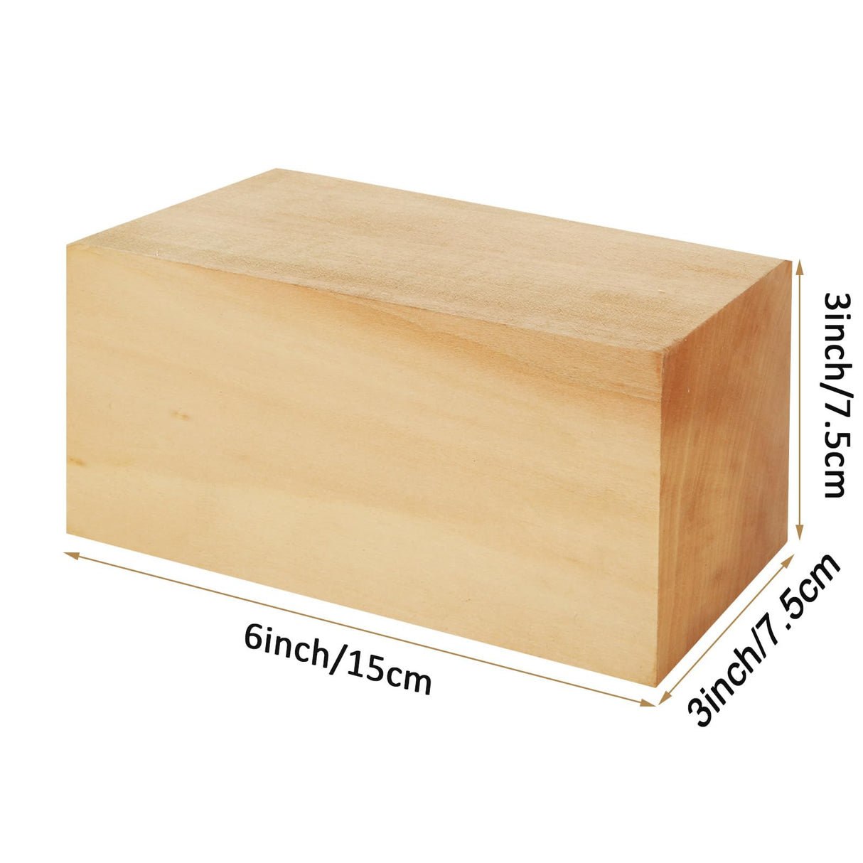 FVIEXE 3PCS Basswood Carving Blocks, 6x3x3 Inch Whittling Bass Wood Blocks for Wood Carving Unfinished Wood Blocks for Crafts Wood Carving Wood Set FVIEXE