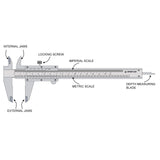 Spurtar Vernier Caliper, 6" Stainless Steel Non Digital Calipers, 0-6Inch/0-150mm Manual Micrometer Caliper, 0.02mm/0.001" High Precision Caliper, Spurtar