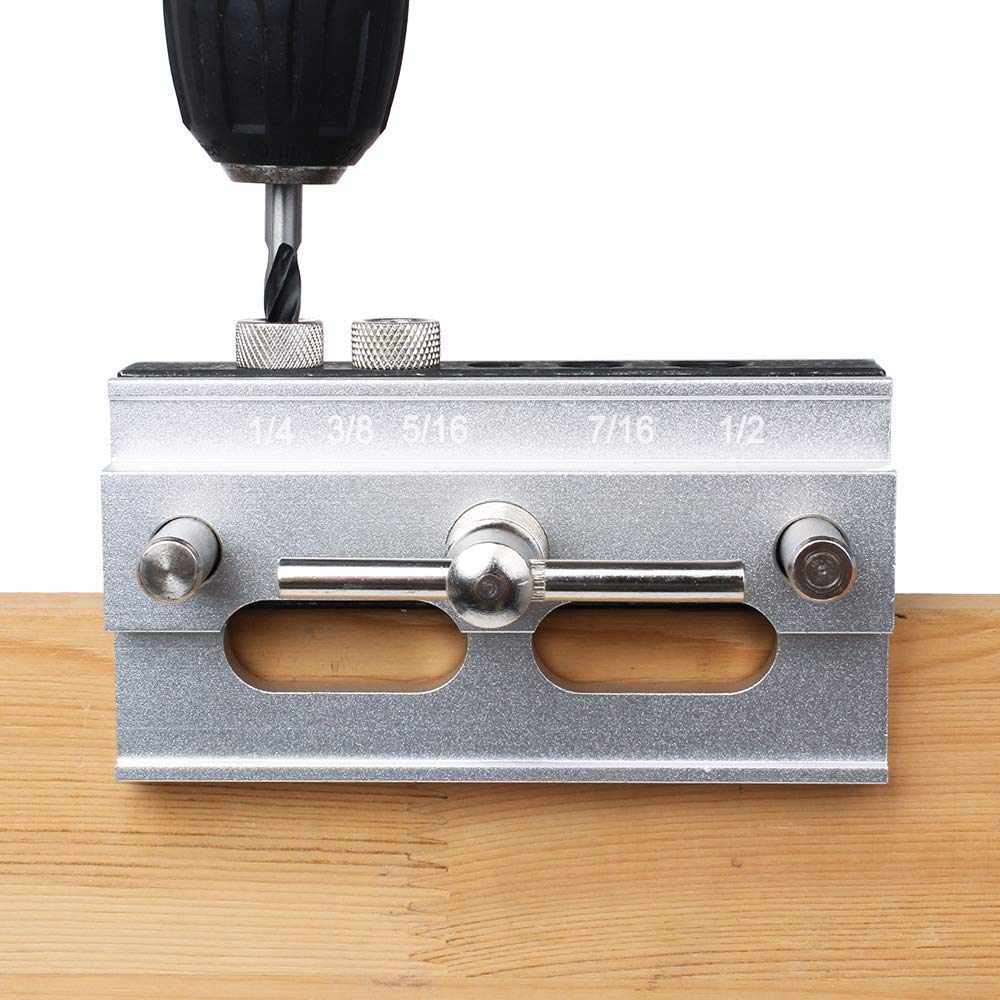 AUTOTOOLHOME Self Centering Doweling Jig Dowel Drill Guide Bushings Set Wood Dowel Jig Kit Woodworking Joints Tools AUTOTOOLHOME