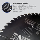 DuraForce 10 Inch 80 Tooth Professional Fine Finish ATB Saw Blade with 5/8 Inch Arbor & DuraGuard Anti-Stick Coating for Miter Saws and Table Saws DuraForce