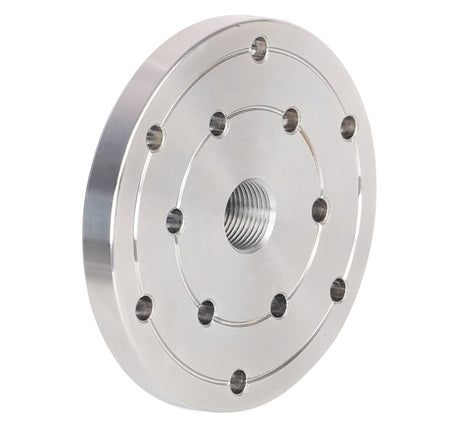 VINWOX 4" Wood Lathe Steel Faceplate, 3/4”x16TPI Spindle Thread Woodworking Machine Chuck Face Plate VINWOX