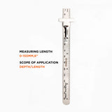 Groz 6-inch Pocket Ruler | Stainless Steel | Imperial & Metric Graduations (01337) Groz