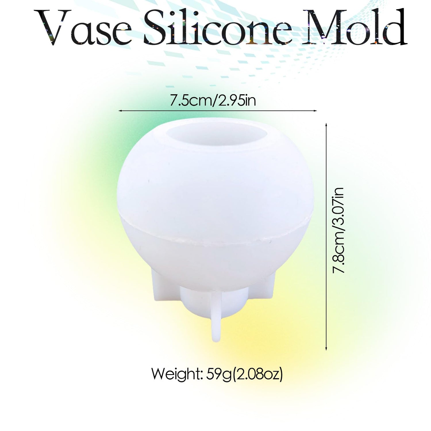 XYQHOAC Resin Vase Mold Round Vase Epoxy Resin Molds Silicone Casting Moulds for DIY Dried Flower Container Plant Propagation Station Makeup Brushes XYQHOAC