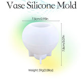 XYQHOAC Resin Vase Mold Round Vase Epoxy Resin Molds Silicone Casting Moulds for DIY Dried Flower Container Plant Propagation Station Makeup Brushes XYQHOAC