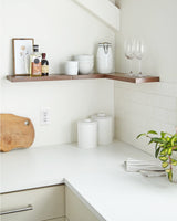 BAYKA Floating Wood Shelves - Wall Mounted for Bathroom,Bedroom,Living Room,Kitchen,Small Hanging Shelf for Books/Storage/Room Decor with 22lbs BAYKA