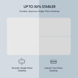 FLEXISPOT Electric Standing Desk Whole Piece 48 x 30 Inch Desktop Adjustable Height Desk Home Office Computer Workstation Sit Stand up Desk (White FLEXISPOT