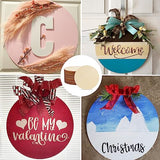 40 PCS 7.9 Inch Wood Circles, Thickness 2.5 mm Unfinished Wood Circles, Plywood Circles, Craft Unfinished Wood Discs for DIY Crafts, Door Hanger, GNIEMCKIN