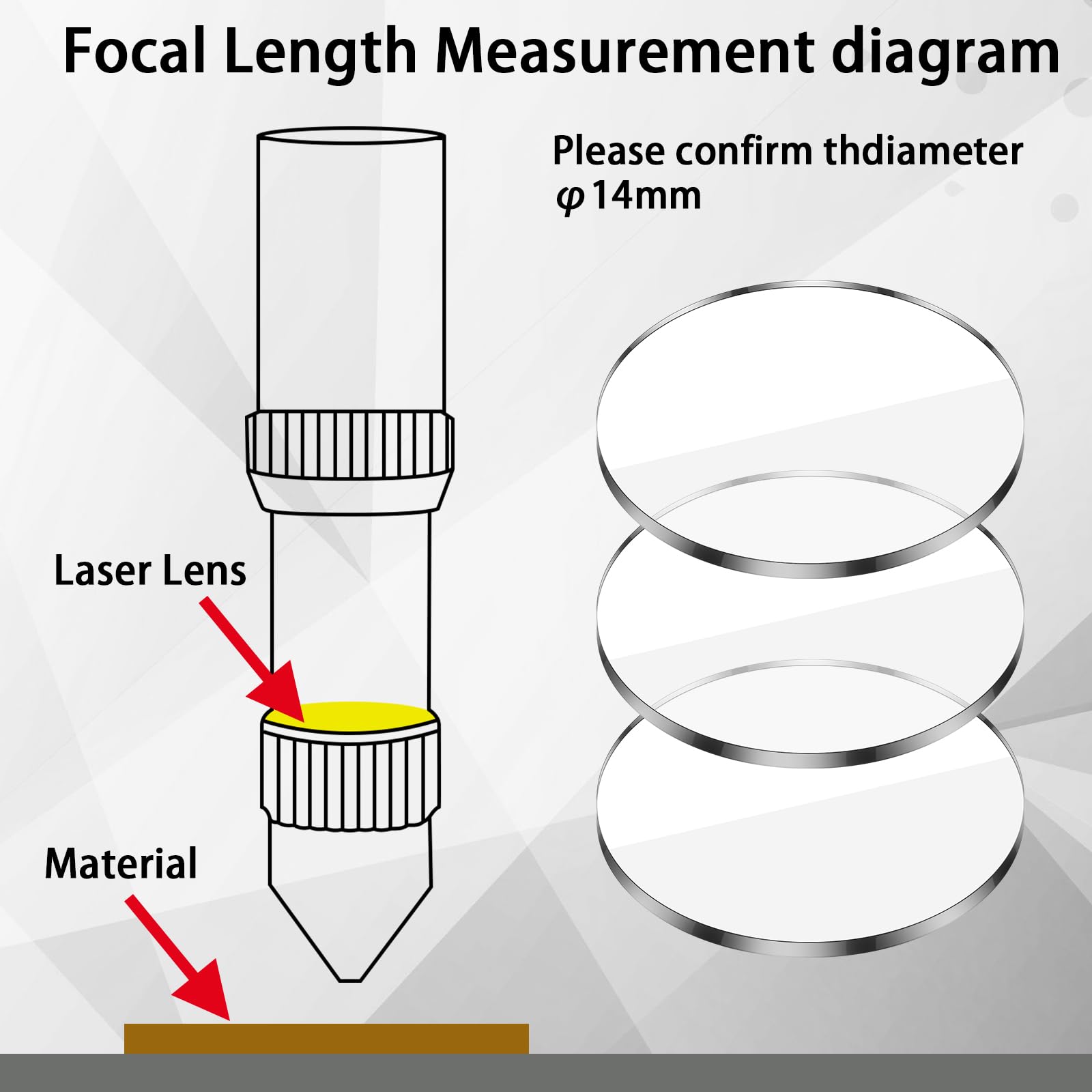 Copkim 10 Pcs 14mm Replacement Laser Lens Laser Protective Lens Lower Protective Lenses for Laser Cleaning Machine Compatible with D1 Pro, M1, P20 - WoodArtSupply