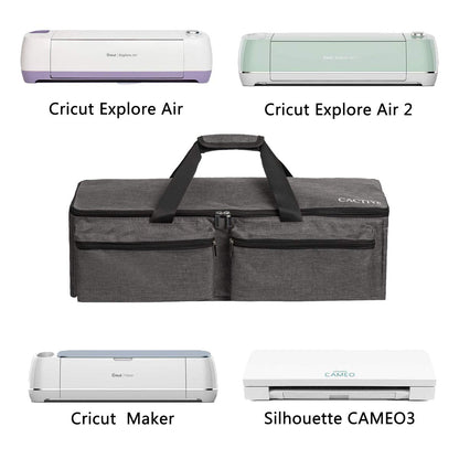 CACTIYE Carrying Bag Compatible with Cricut Explore Air and Maker, Waterproof Tote Bag Compatible with Cricut Explore Air and Supplies (Gray+Coconut, 1+1)