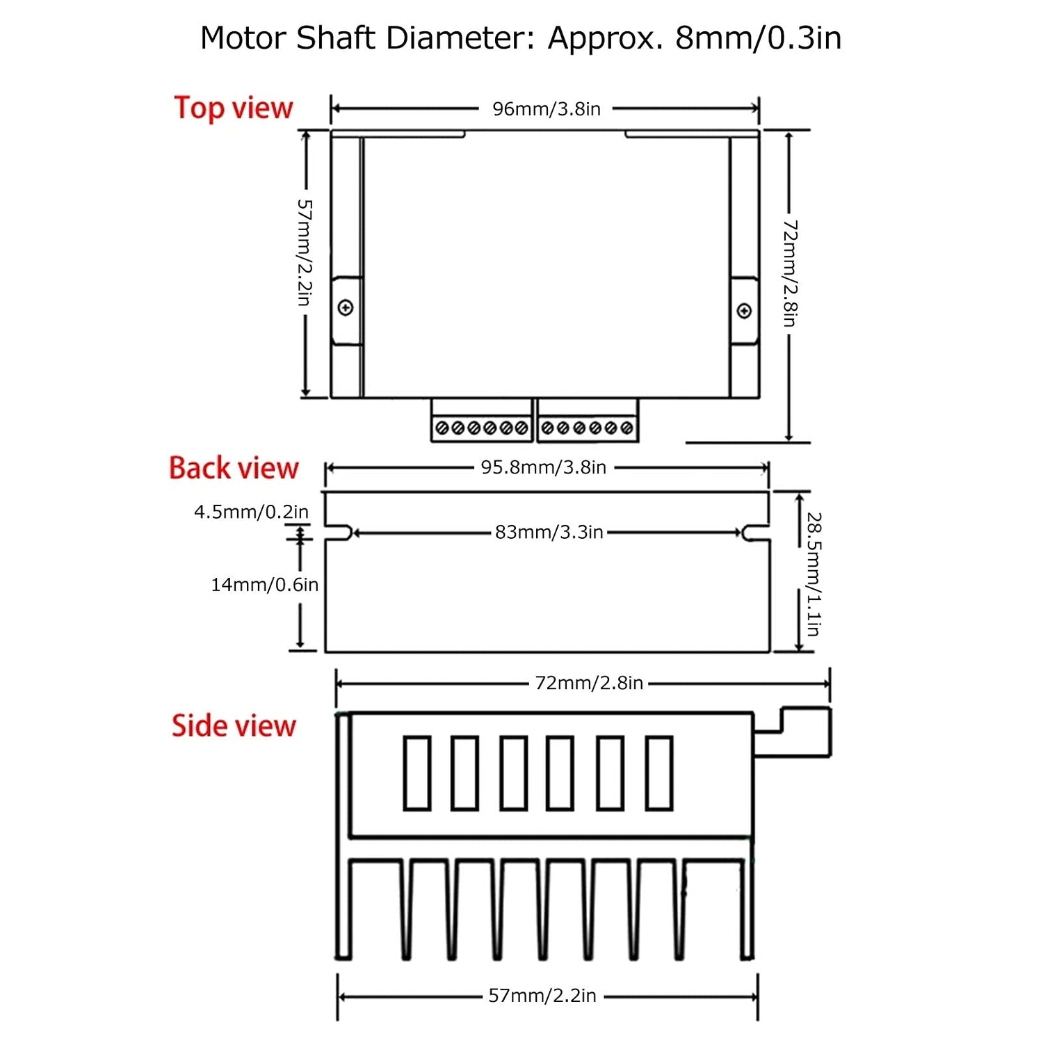 3D Printer CNC Kit Shield Stepper Motor DriverNema Professional 23 Stepper Motor Limit Switch TB6600 DC9‑40V Controller Shield 3D Printer Parts(8mm) FTVOGUE