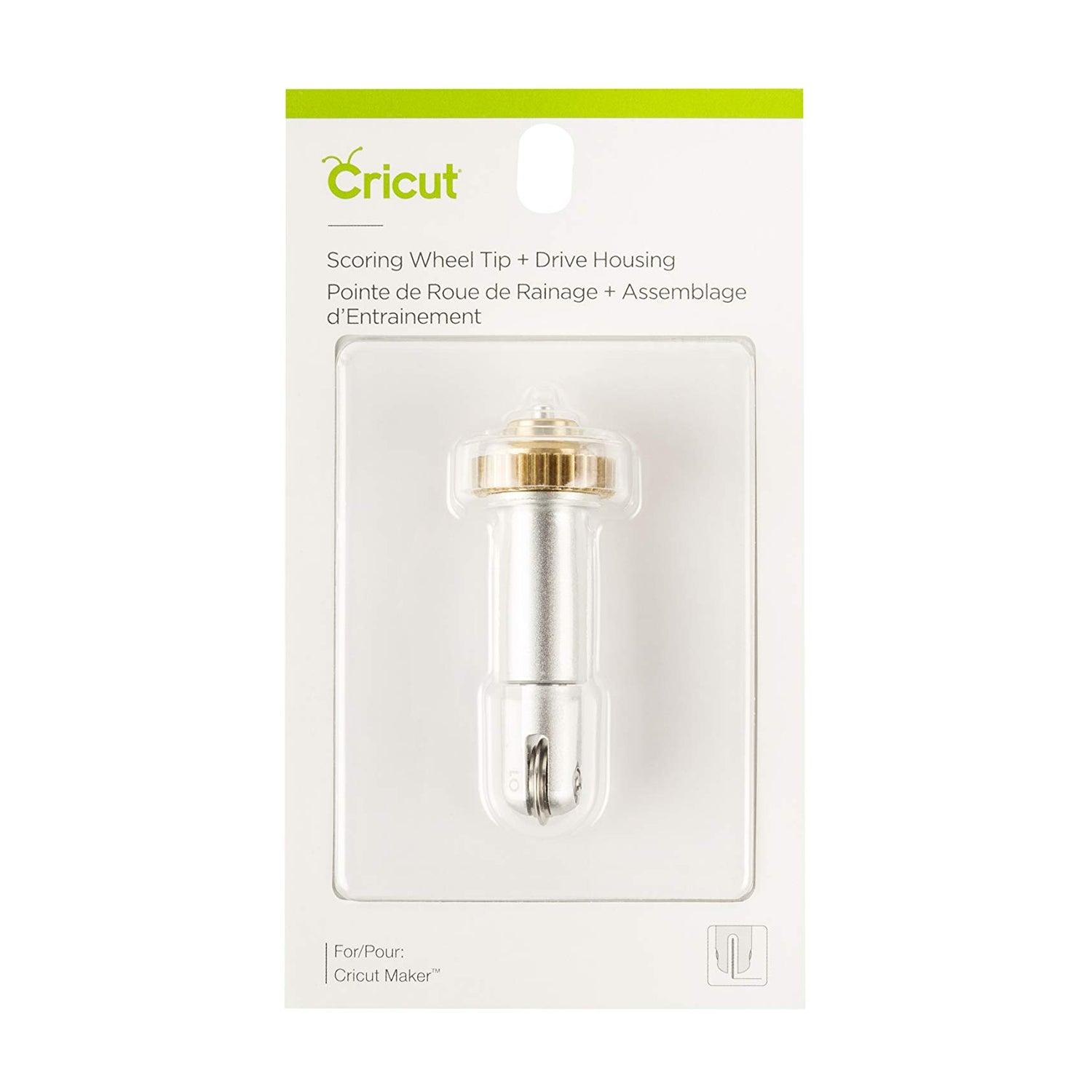 Cricut Scoring Wheel Tip + QuickSwap Drive Housing, Patented Wheel Design, Up To 10X More Pressure, Crisp Creases on Basic Materials, For DIY Crafts, Cricut
