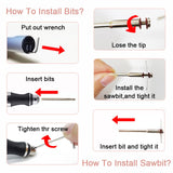 3-Speed Cordless Mini Drill Pen With 8 Small Drill Bits,Rechargeable Electric Hand Drill Pin Vise,Resin Drill Set For Jewelry VQVYBXN