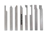 Accusize Industrial Tools 1/4'' 8 Pc H.S.S. Tool Bit Set, Pre-Ground for Turning and Facing Work, 2662-2001 Accusize Industrial Tools