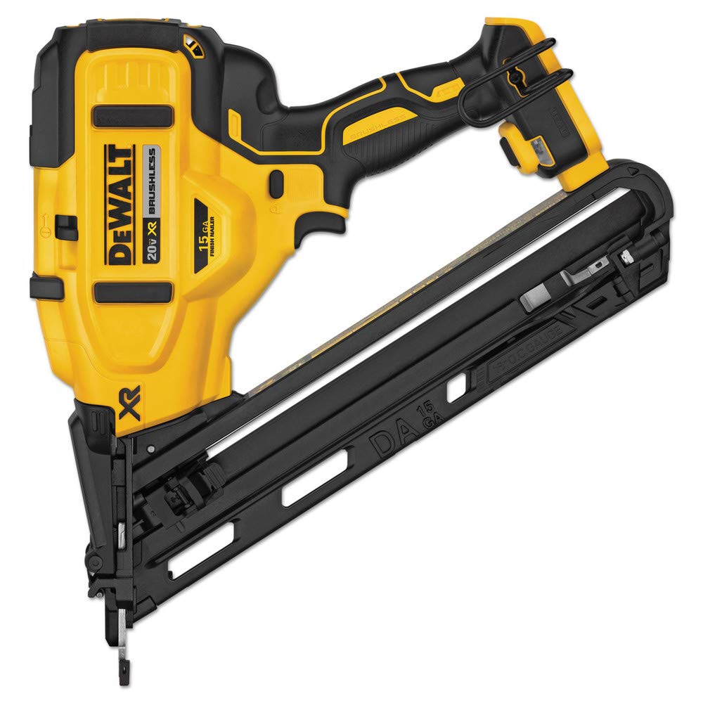 DEWALT 20V MAX* Finish Nailer, Angled, 15GA (DCN650B) DEWALT