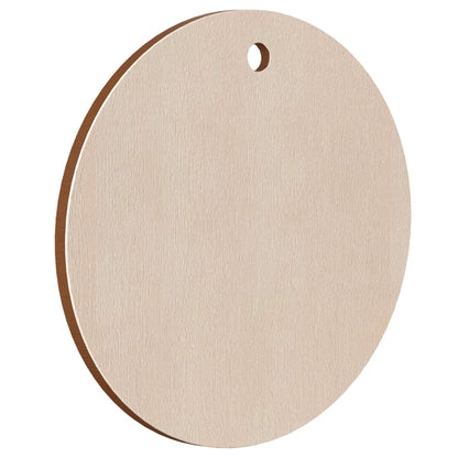 2 Inch Wooden Tags Round Wooden Circles with Hole for DIY Decoration, 100 Pcs